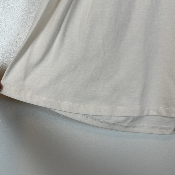 Aventura Cream Short Sleeve Shirt Top Womens Medium Embroidered Cottagecore Boho - Picture 5 of 11